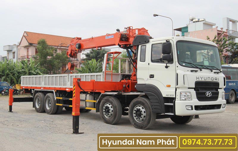 Xe Cẩu Hyundai 7 Tấn HD320 4 Chân Gắn Cẩu Kanglim KS2056
